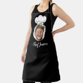 Custom Chef met Foto & Naam Koken Gift Zwart Schort (Insitu)