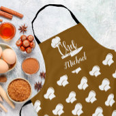 Custom Chef met naam Brown & White Chef Pet Schort