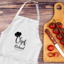Custom Chef Naam Keuken Gift voor Mannen & Vrouwen Standaard Schort