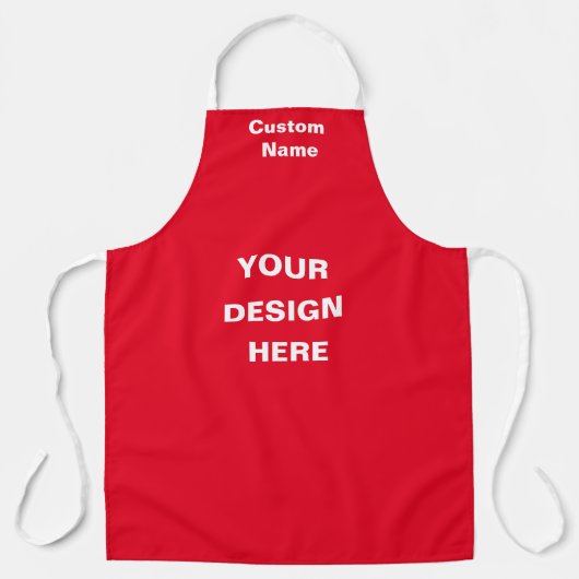 Custom Chef Schort - Gepersonaliseerde kleuren & D (Voorkant)