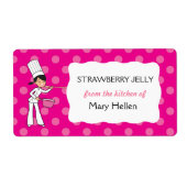 Custom Chef Zelfklevend Label "Uit de Keuken" (Voorkant)