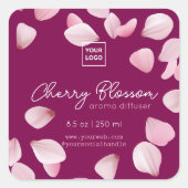 Custom Cherry Blossom Aroma Diffuser Label (Voorkant)