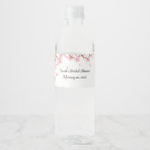 Custom Cherry Blossom Theme Waterfles Etiket (Voorkant)