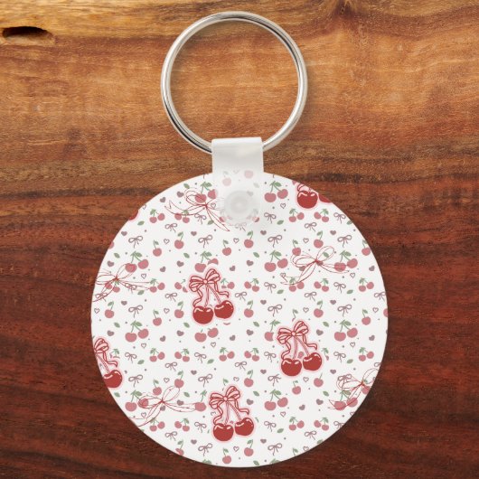 Custom Cherry & Bows Keychain (Achterkant)