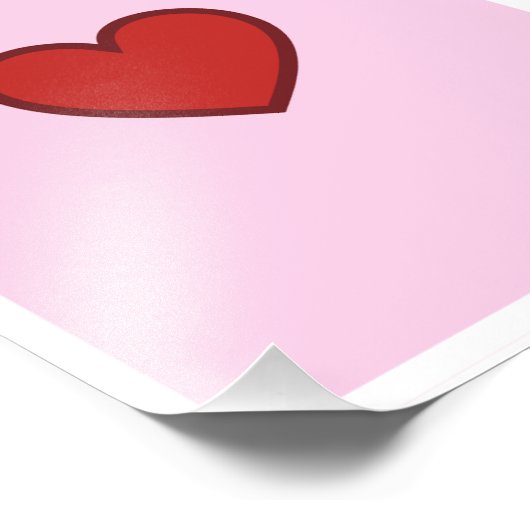 Custom Cherry Heart Checkerboard Pattern Foto Afdruk (Hoek)