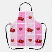 Custom Cherry Heart Checkerboard Pattern Schort (Voorkant)