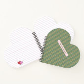 CUSTOM Cherry Lime Dainty Ditsy Floral pin Stripe Notitieboek (Binnen)