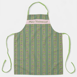 CUSTOM Cherry Lime Ditsy Floral pin Stripe Schort