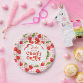 Custom Cherry op Top Verjaardag Borden Papieren Bordje (Feest)