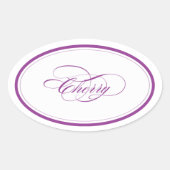 Custom_Cherry Oval Ovale Sticker (Voorkant)