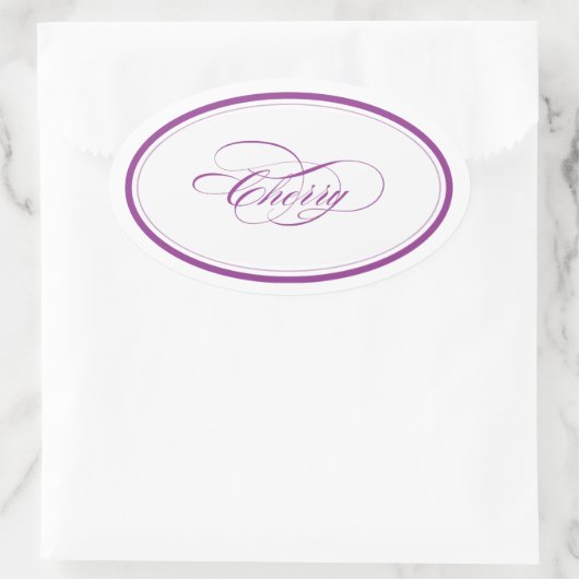 Custom_Cherry Oval Ovale Sticker (Tas)