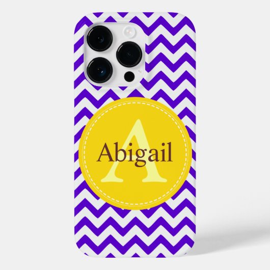 Custom Chevron Lavender Lila Geel Case-Mate iPhone Case (Achterkant)