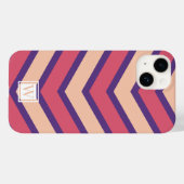Custom Chevron Monogram Zacht Roze Rood Paarse Bla Case-Mate iPhone Case (Achterkant (horizontaal))