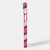 Custom Chevron Monogram Zacht Roze Rood Paarse Bla Case-Mate iPhone Case (Achterkant / Links)