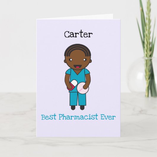 Custom Chibi Health Care Worker Hartelijk dank Kaart (Voorkant)