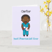 Custom Chibi Health Care Worker Hartelijk dank Kaart (Gele Bloem)