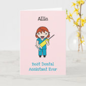 Custom Chibi Medical Professional Bedankt Kaart (Gele Bloem)