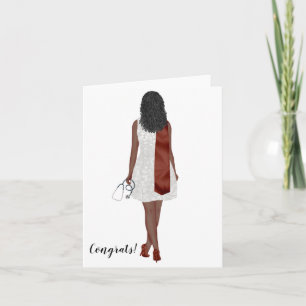 Custom Chic Afro-Amerikaanse Verpleegkunde Afstude Kaart