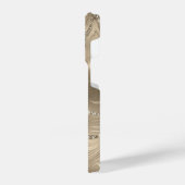 Custom Chic Brown Glitter Pattern Girly iPhone Hoesje (Linkerkant)