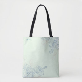 Custom Chic Floral  Tote Bag
