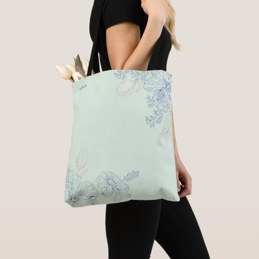 Custom Chic Floral  Tote Bag (Dichtbij)