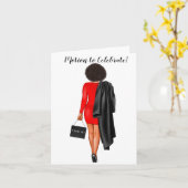 Custom Chic Law School Afstuderen voor Vrouwen Kaart (Gele Bloem)