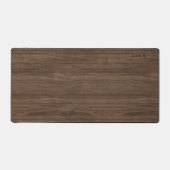 Custom Chic Modern Retro Dark Brown Woodgrain Home Bureaumat (Voorkant)