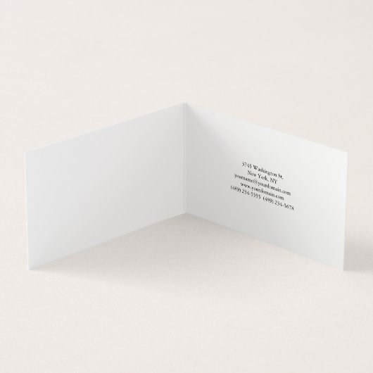Custom Chic Professional Zwart & Wit Visitekaartje (Binnen)