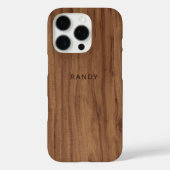 Custom Chic Retro Stijlvol Houtkorrel Effect Case-Mate iPhone Case (Achterkant)