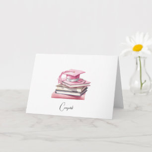 Custom Chic Roze Medische School Afstuderen Kaart