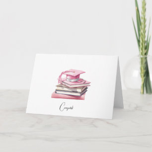 Custom Chic Roze Verpleegster Afstuderen Kaart