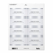 Custom Chic Silver Glamorous Template Shipping Etiket (Full Sheet)