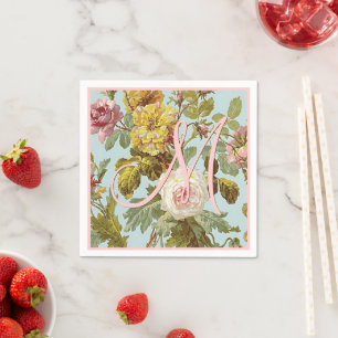 Custom Chic Stijlvolle  Roze Rozenbloemen Servet