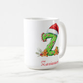 Custom chic stylish initial Z merry Christmas  Koffiemok (Voorkant rechts)