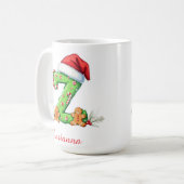Custom chic stylish initial Z merry Christmas  Koffiemok (Voorkant links)