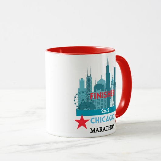 Custom Chicago 2024 Marathon Perfect voor Kerstmis Mok (Voorkant rechts)
