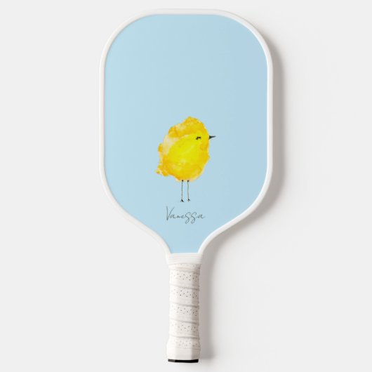 Custom Chick Chicken yellow stylish chic sweet Pickleball Paddle (Achterkant)