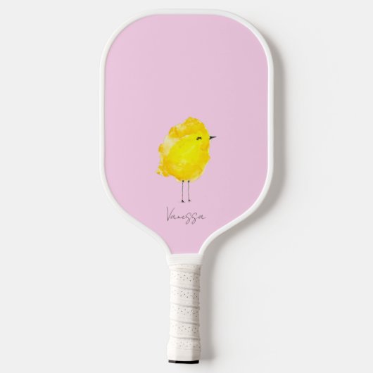 Custom Chick Chicken yellow stylish chic sweet Pickleball Paddle (Achterkant)