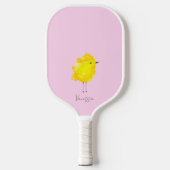 Custom Chick Chicken yellow stylish chic sweet Pickleball Paddle (Voorkant)