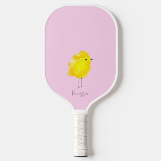 Custom Chick Chicken yellow stylish chic sweet Pickleball Paddle (Voorkant)