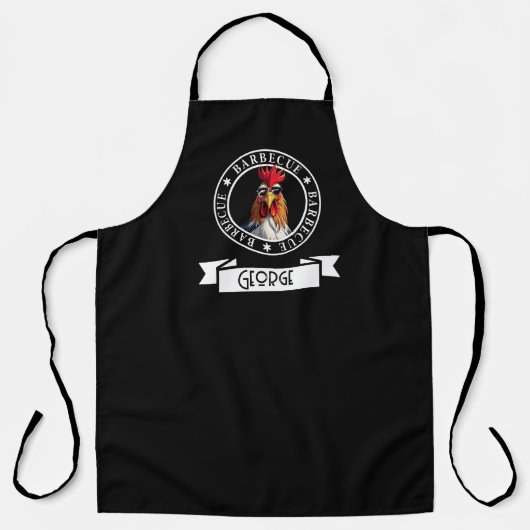 Custom Chicken BBQ Restaurant, Grappige Chicken BB Schort (Voorkant)