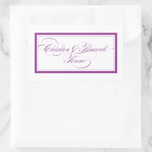 Custom_Chicken & Broccoli Penne Rechthoekige Sticker (Tas)