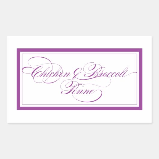 Custom_Chicken & Broccoli Penne Rechthoekige Sticker (Voorkant)