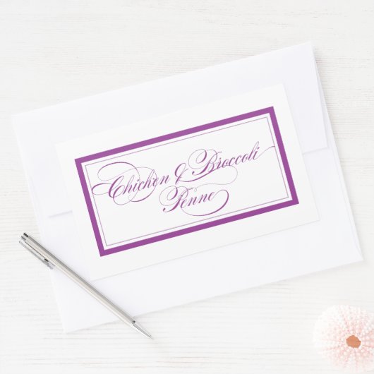 Custom_Chicken & Broccoli Penne Rechthoekige Sticker (Envelop)