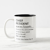 Custom Chief Resident Definition Funny  Tweekleurige Koffiemok (Links)