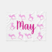 Custom Chihuahua Blanket Pastel Silhouetteチワワ Fleece Deken (Voorkant (Horizontaal))