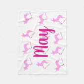 Custom Chihuahua Blanket Pastel Silhouetteチワワ Fleece Deken (Voorkant)