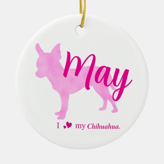 Custom Chihuahua Christmas Ornament   (Voorkant)