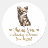 Custom Chihuahua Dog Wedding Favor Stickers (Voorkant)