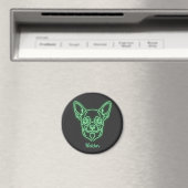 Custom Chihuahua Neon Glow Personalized Magneet (Insitu (Vaatwasser))